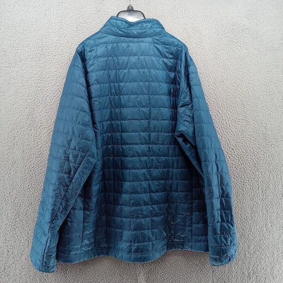 Patagonia Jacket Mens XXL Blue Nano Puff Primaloft Full Zip Quilted Lightweight - Picture 7 of 10